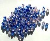 50 6mm Transparent Two Tone Blue & Pink Round Beads
